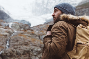 Man Climbing Winter